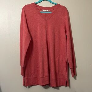 Soft Surroundings | Peach Colored Long Sleeve Sweater Size Large